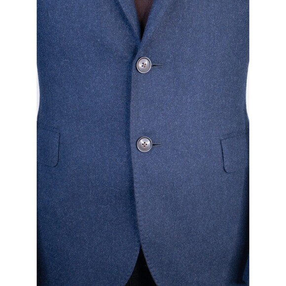 Tommy Hilfiger Mens Blazer Jacket Size 36 Navy Blue Solid Wool Sport Coat 2-Bttn - Picture 3 of 13